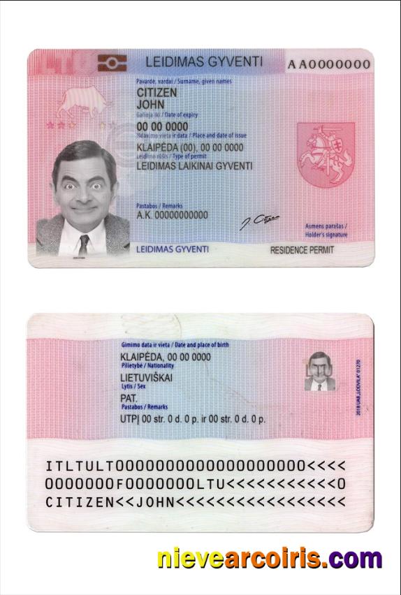 Lithuania (Litva) residence permit